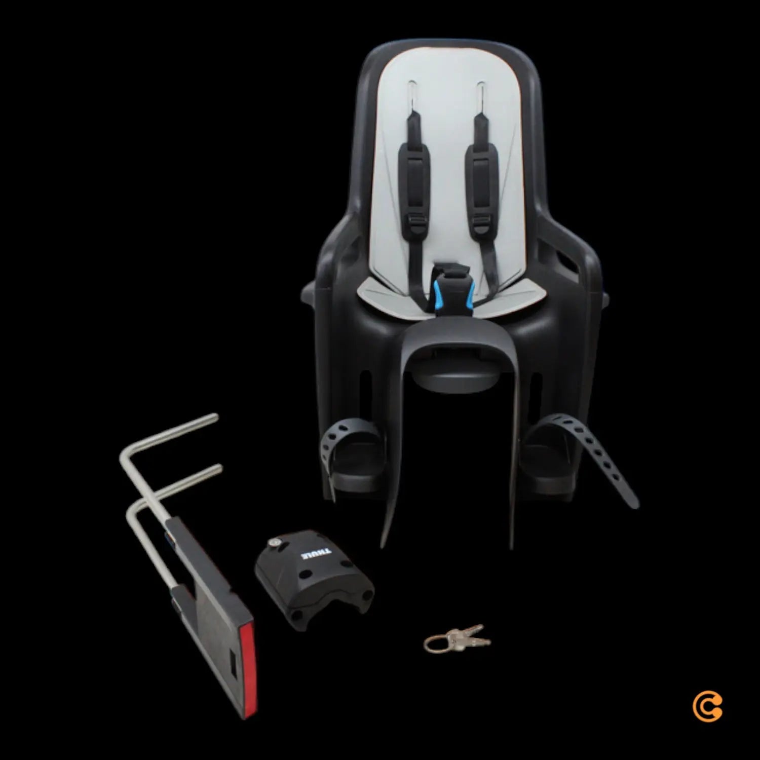 B-Ware Thule Ride Along 2 Dark Grey Fahrradkindersitz Fahrradsitz Siehe Text/Foto