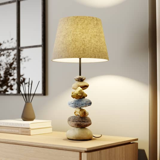 B-Ware Euluna Tischlampe Vera Tischleuchte Nachttischlampe Lampe Leuchte Stoffschirm