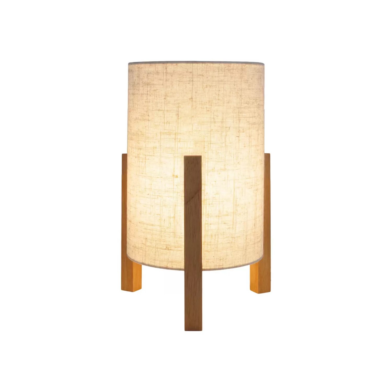 B-Ware Näve Tischleuchte 3193 Tischlampe Tischlicht Leuchte Holz Leinentextil Höhe 32cm