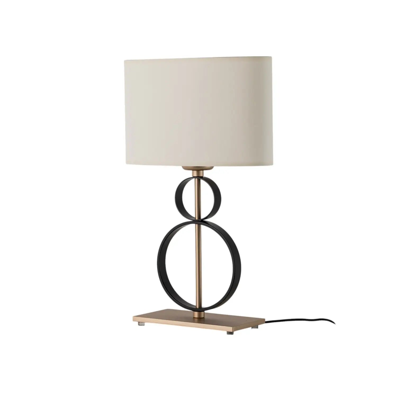 B-Ware Tischleuchte Lampe Priam Schwarz Gold Stahl Schalter 42 Cm E27 Led Leuchte Lampe