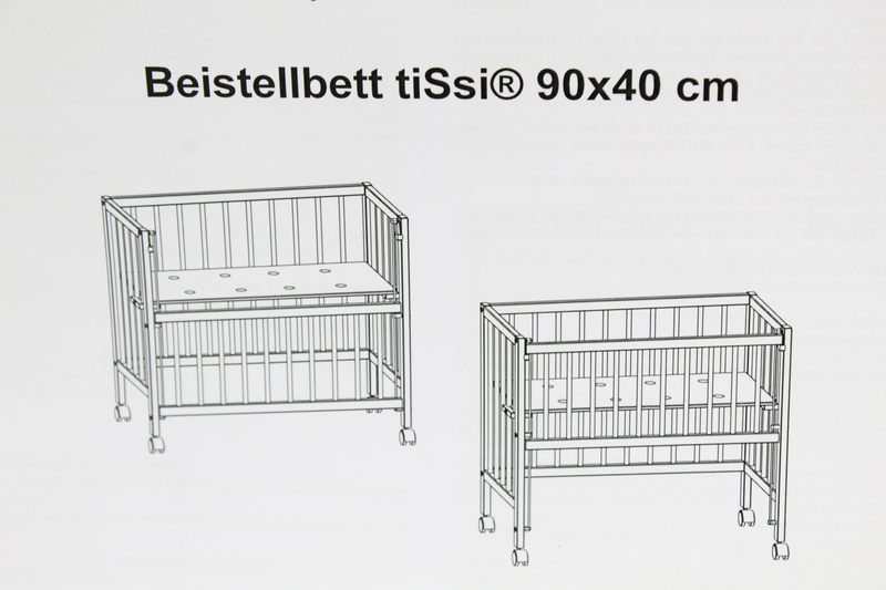 B-Ware Ti Ssi Beistellbett Kinderbett Gitterbett Babybett Bett Bettchen Weiß 40 X 90 Cm