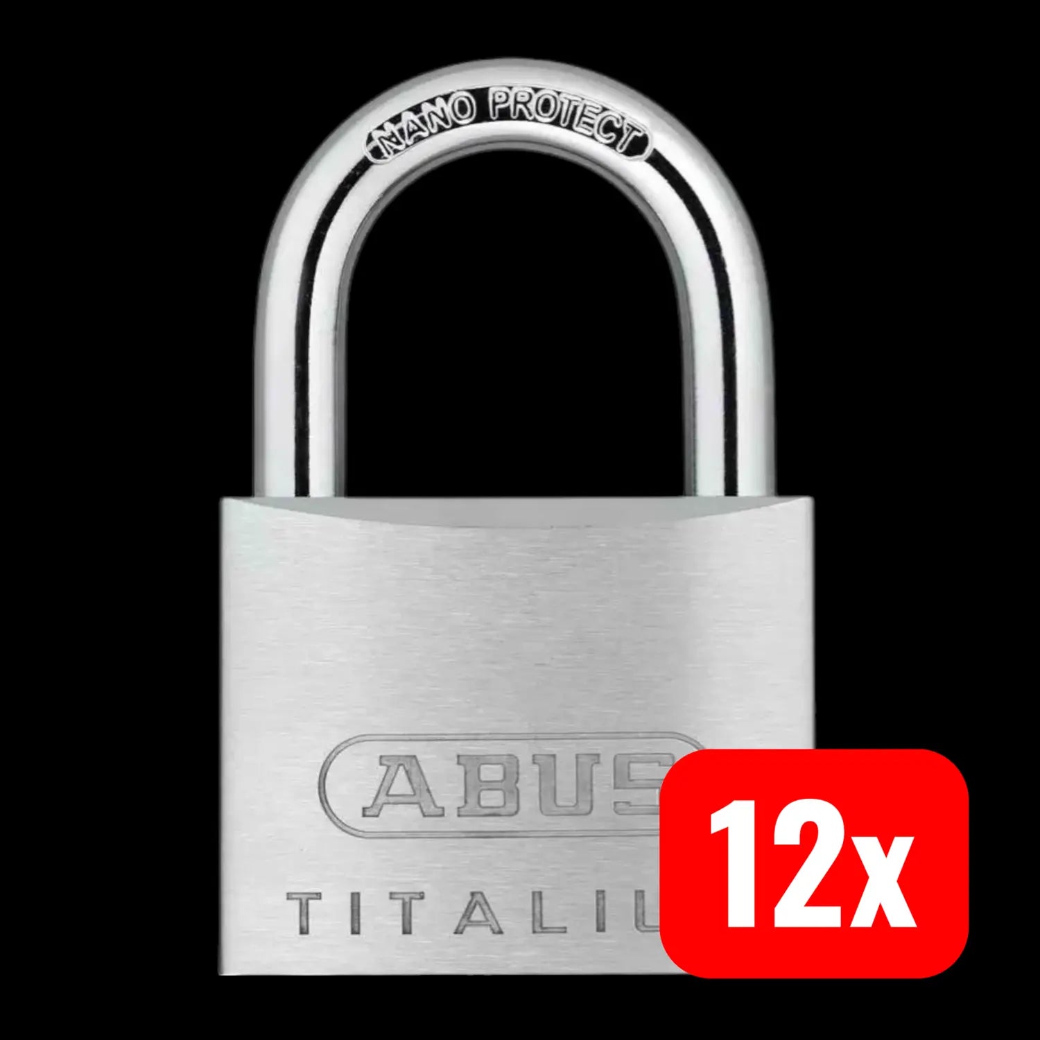 B-Ware Abus Vorhangschloss Zylinderschloss 64 Ti/50 Titalium 50mm 2 Schlüssel 12 Stück