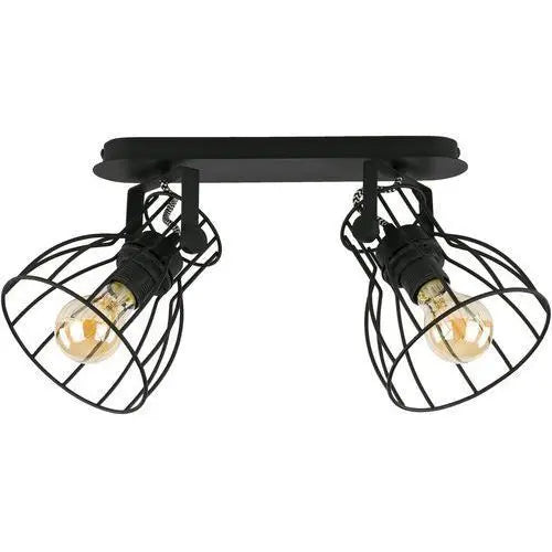 B-Ware Tk Lighting Deckenleuchte Lampe Alano 2121 Schwarz Flach E27 2 Flg