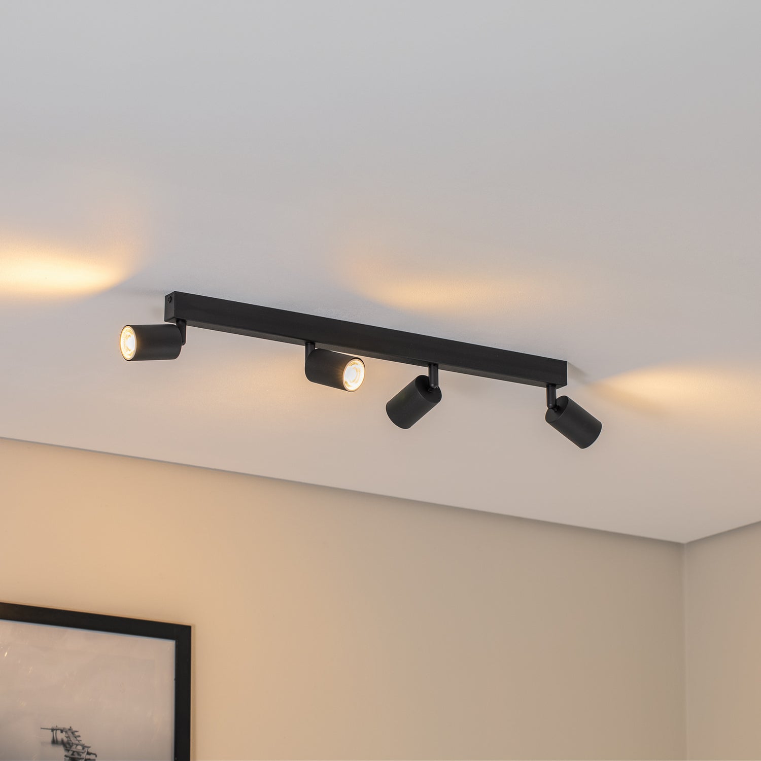 B-Ware Tk Lighting Strahler Top Deckenleuchte Spot Schwarz Schwenkbar Gu10 Led 83 Cm