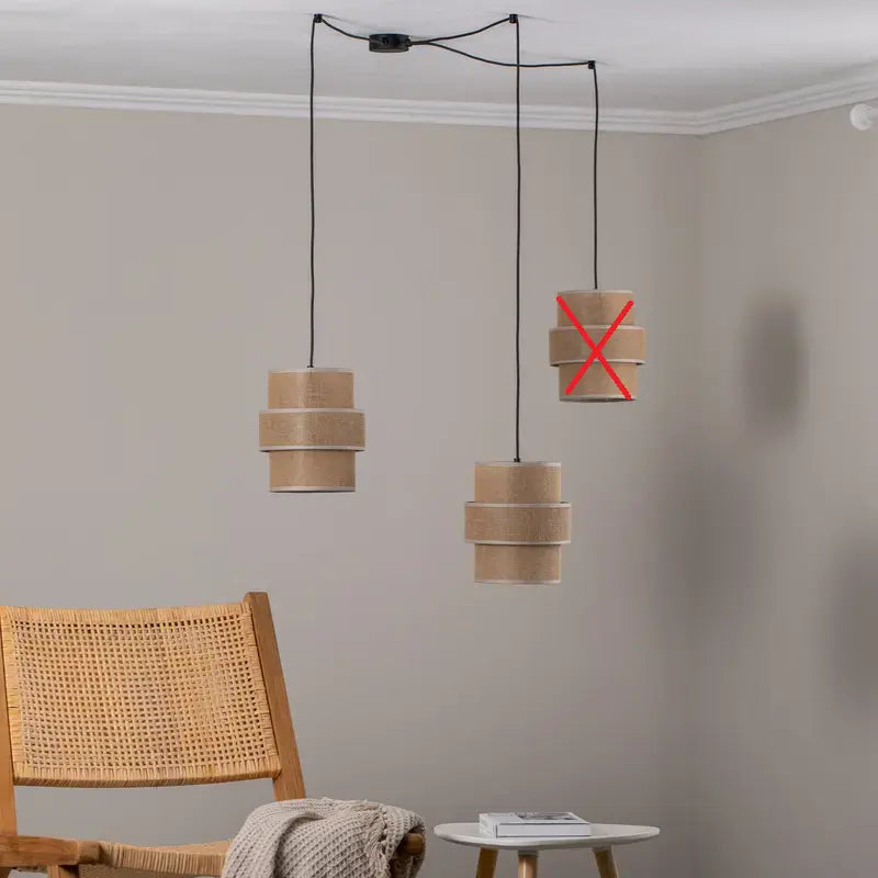 B-Ware Tk Lighting Hängeleuchte Pendelleuchte Calisto Jute Naturbraun Siehe Text/Foto