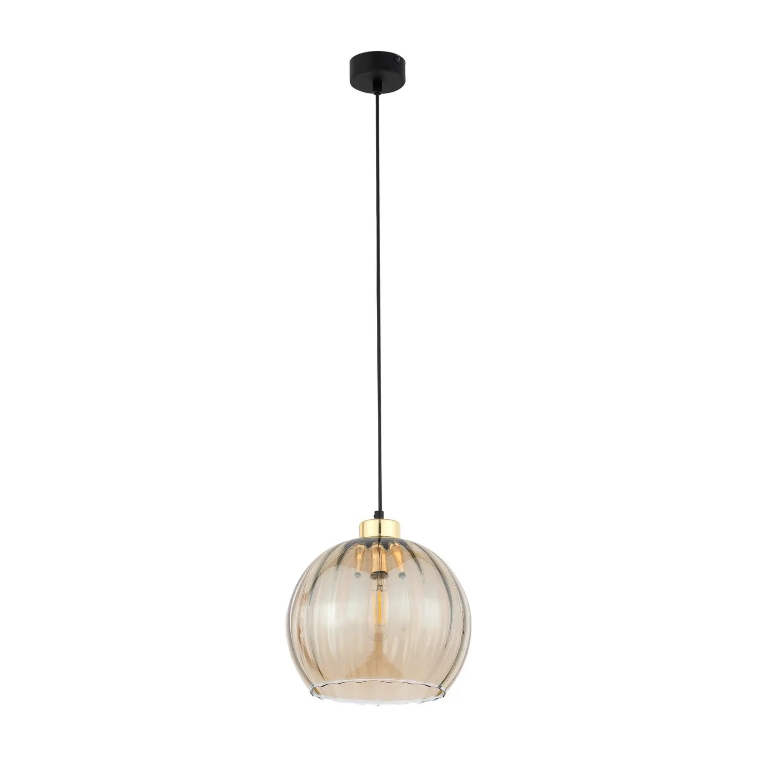 B-Ware Tk Lighting Hängeleuchte Pendelleuchte Lampe Amber Glas Einflammig ø 25cm E27