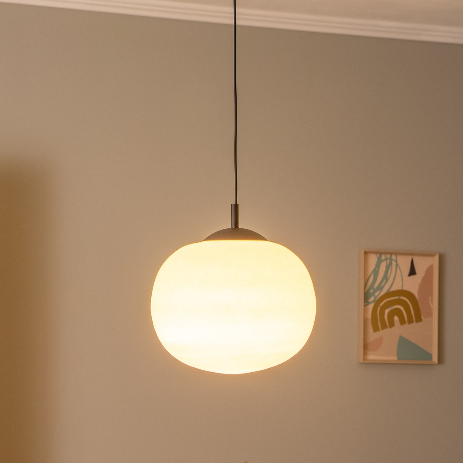 Tk Lighting Hängeleuchte Pendelleuchte Vibe Leuchte Lampe Glas Opalweiß ø 35 Cm B-Ware