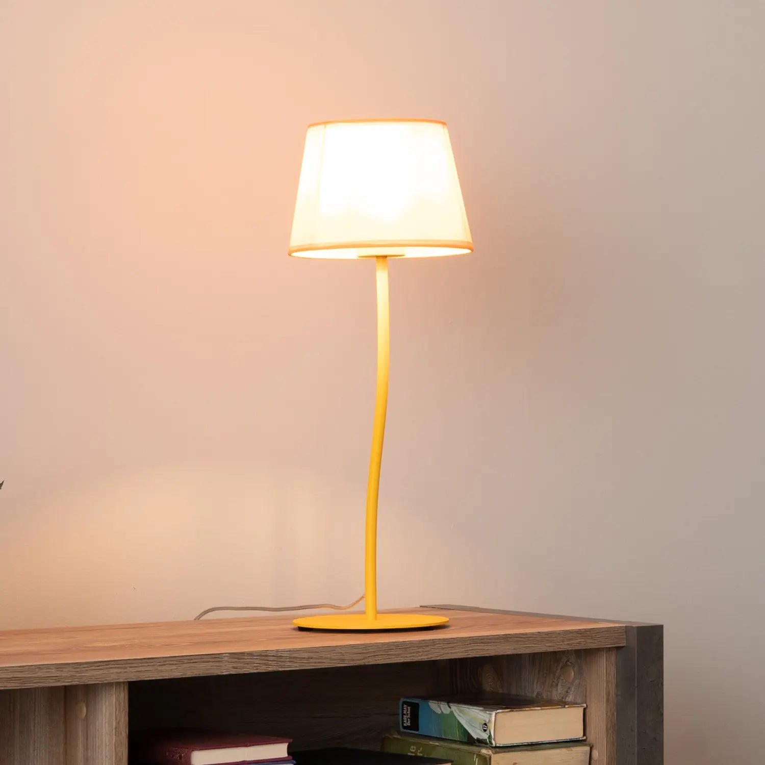 B-Ware Tischleuchte Lampe Tk Lighting Nicola Gelb Beleuchtung Leuchte Siehe Text