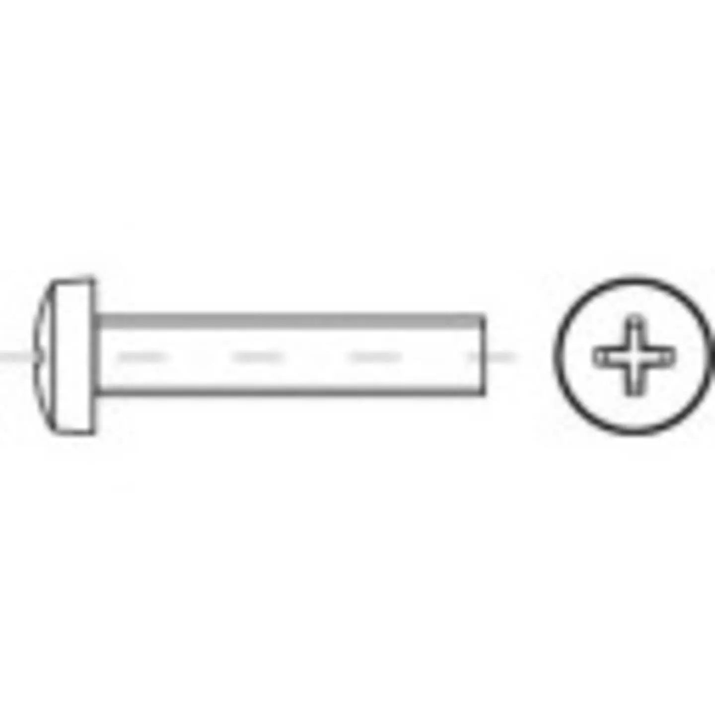 B-Ware Toolcraft Linsenschrauben Schrauben Edelstahl Phillips Kreuz M4 5mm 1000 Stück