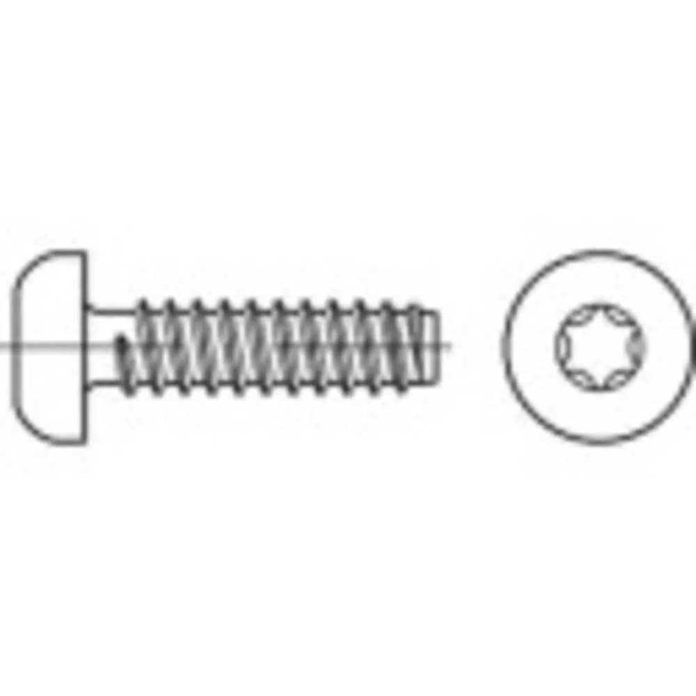 B-Ware Toolcraft Linsenblechschrauben Blechschrauben T Profil Edelstahl A2 500 Stück