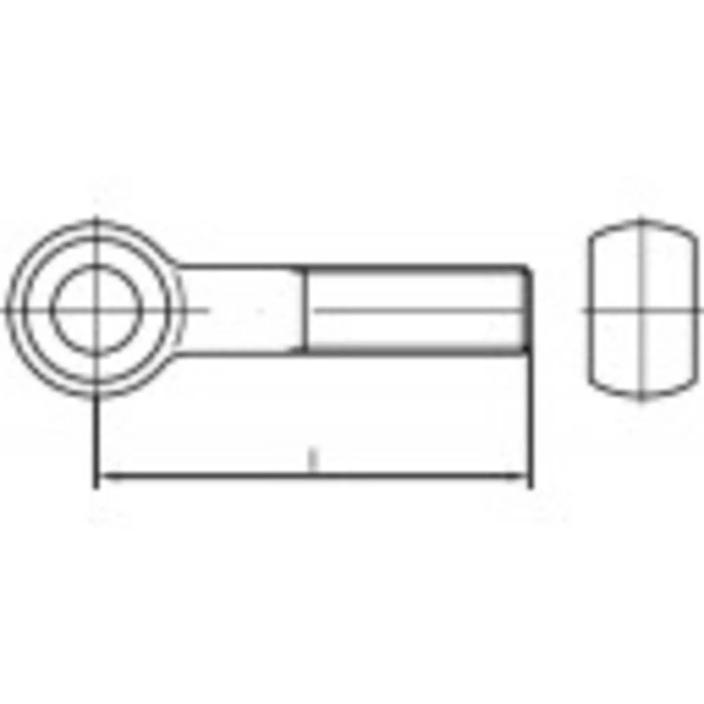 B-Ware Toolcraft Ringschrauben Din 444 Stahl M8 Galvanisch Verzinkt 100mm 25 Stück