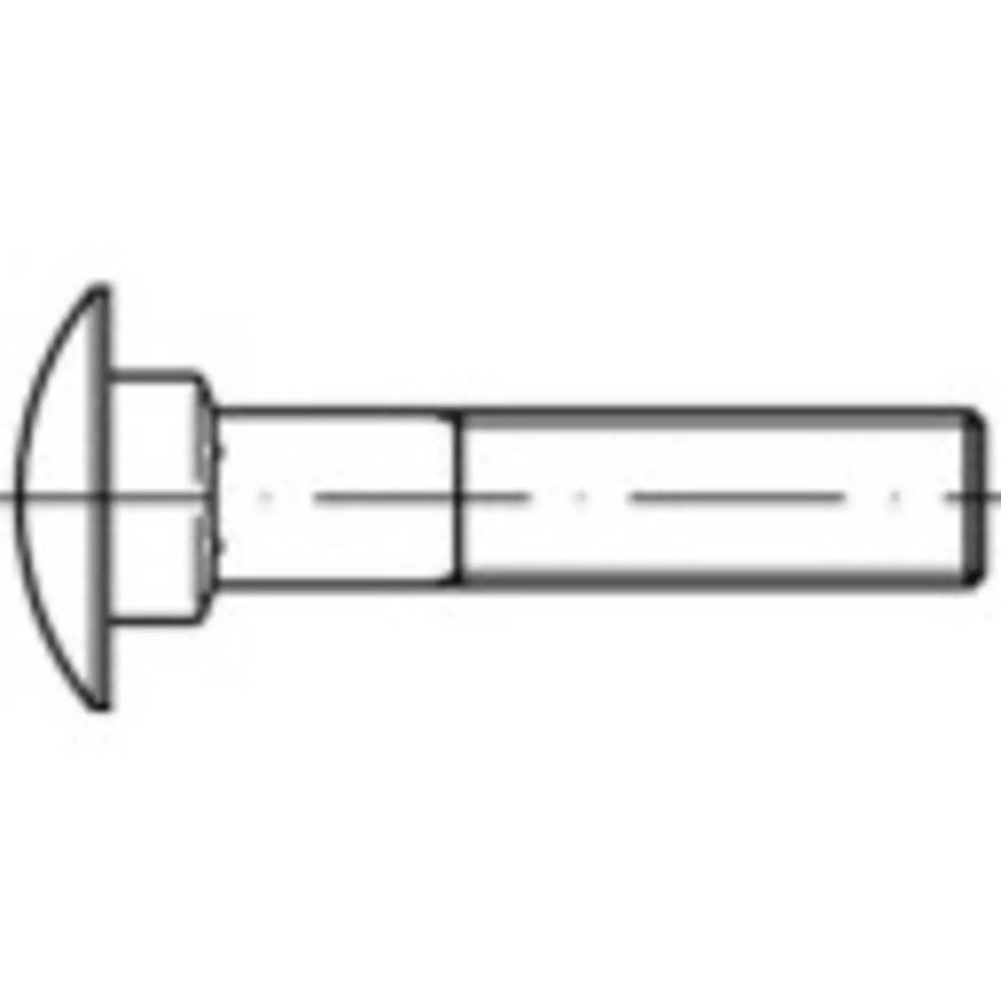 B-Ware Toolcraft Flachrundschraube Bolzen M10 30mm Vierkant Stahl Verzinkt 200 Stück