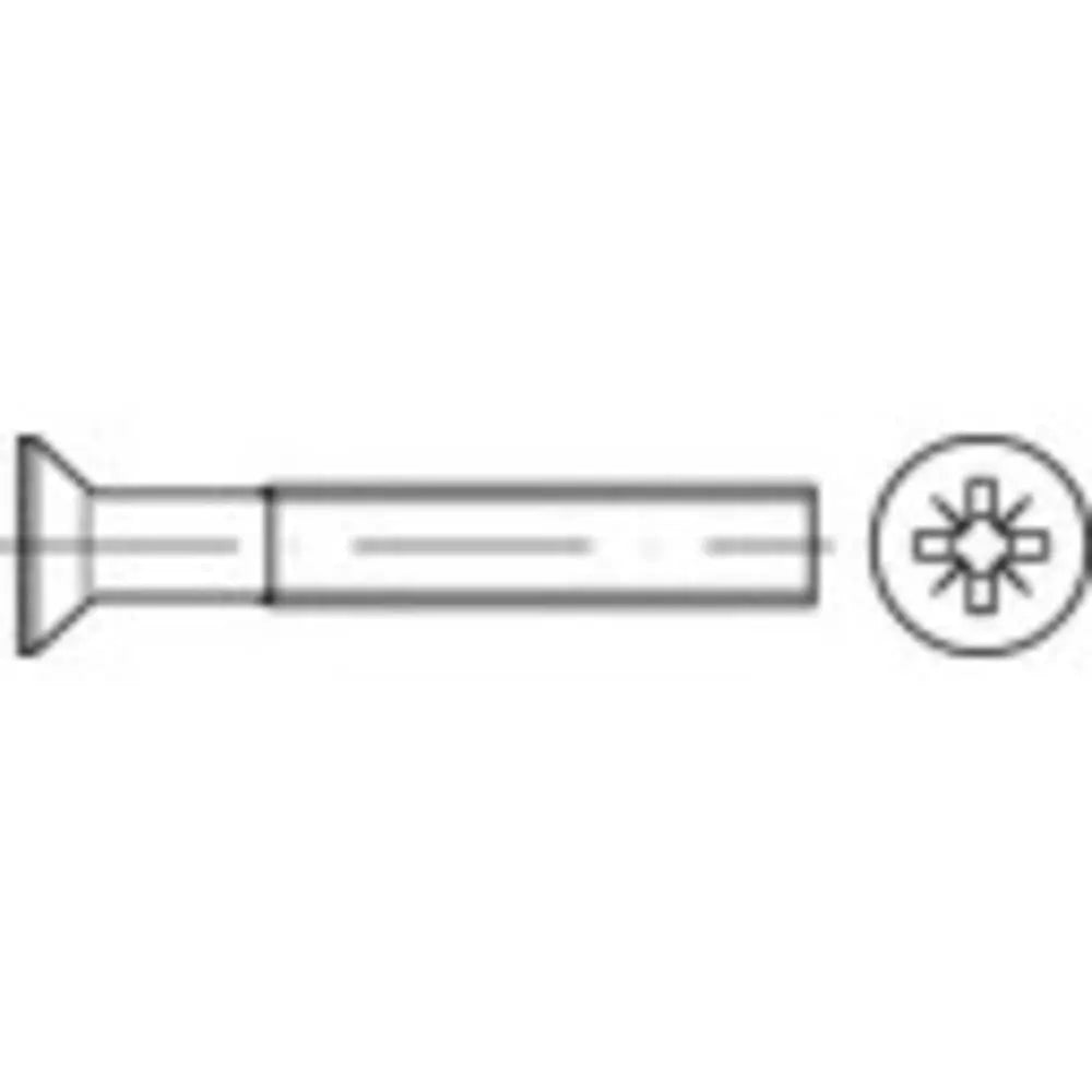 B-Ware Toolcraft Senkschrauben Schrauben M5 Kreuzschlitz Stahl Verzinkt 500 Stück 40 Mm