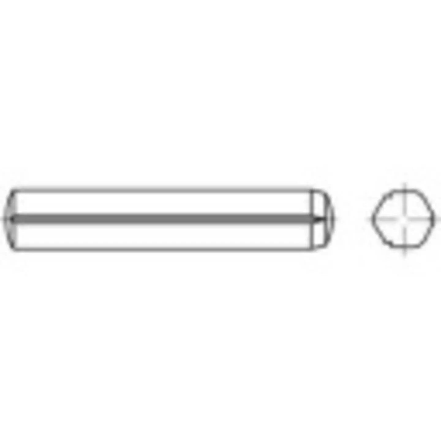 B-Ware Toolcraft Zylinderkerbstift Zylinder Stift Din 1473 Stahl 2,5 X 16 Mm 250 Stück