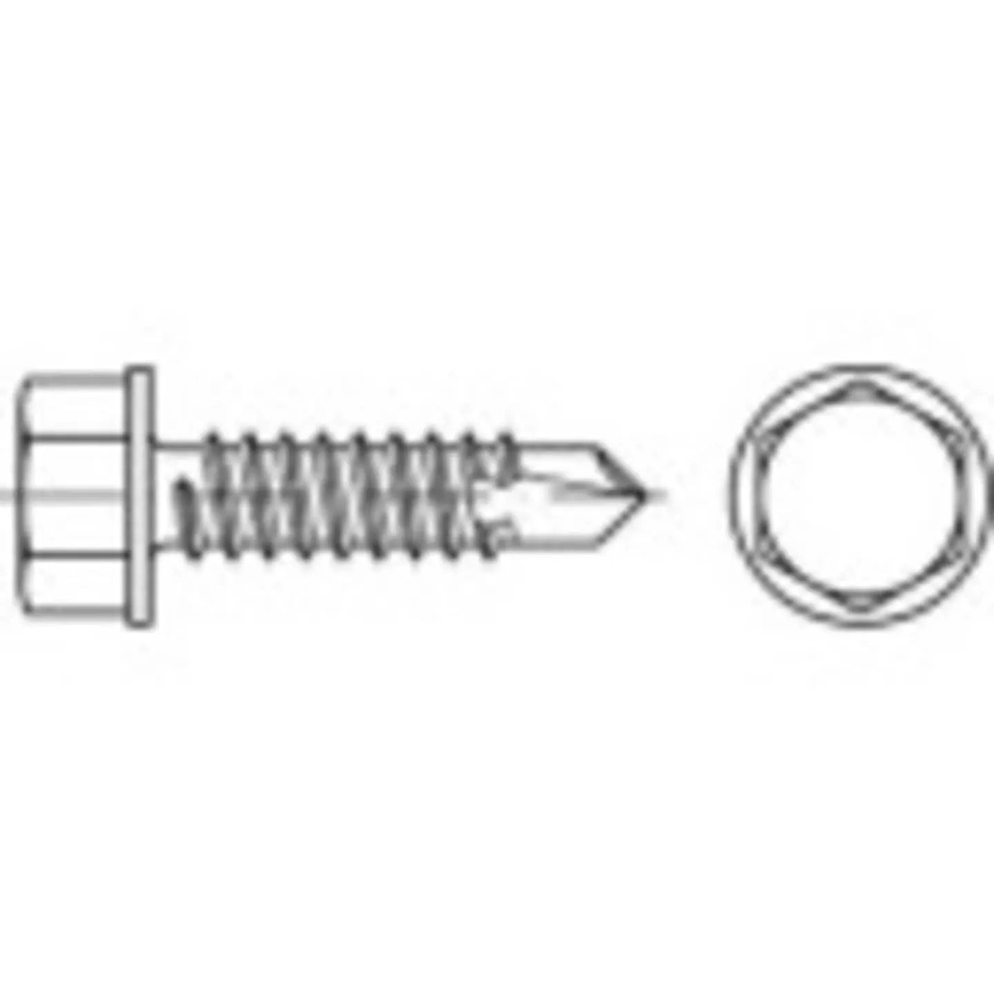 B-Ware Toolcraft Bohrschraube Blechschraube Din7504 Stahl Sechskantkopf Verzinkt 250