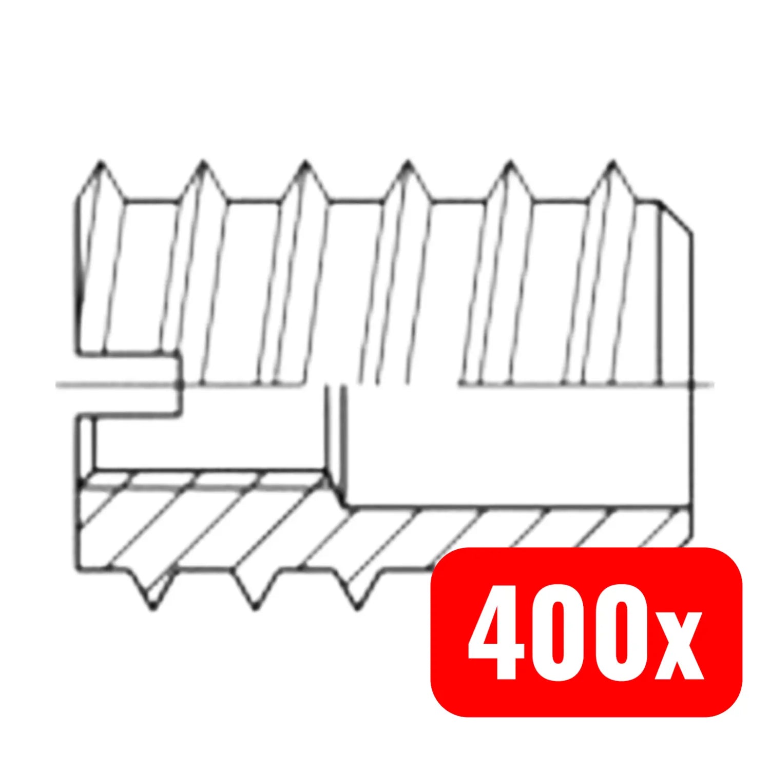 B-Ware Toolcraft Einschraubmutter Muffe M4 Stahl Mutter Rampa Din 7965 8 Mm 400 Stück