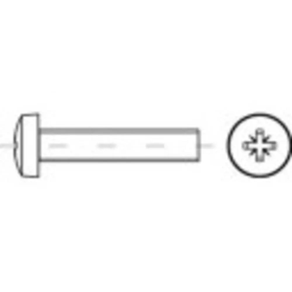 B-Ware Toolcraft 146018 Linsenschrauben M4 10 Mm Kreuzschlitz Pozidriv Din 7985 Stahl G
