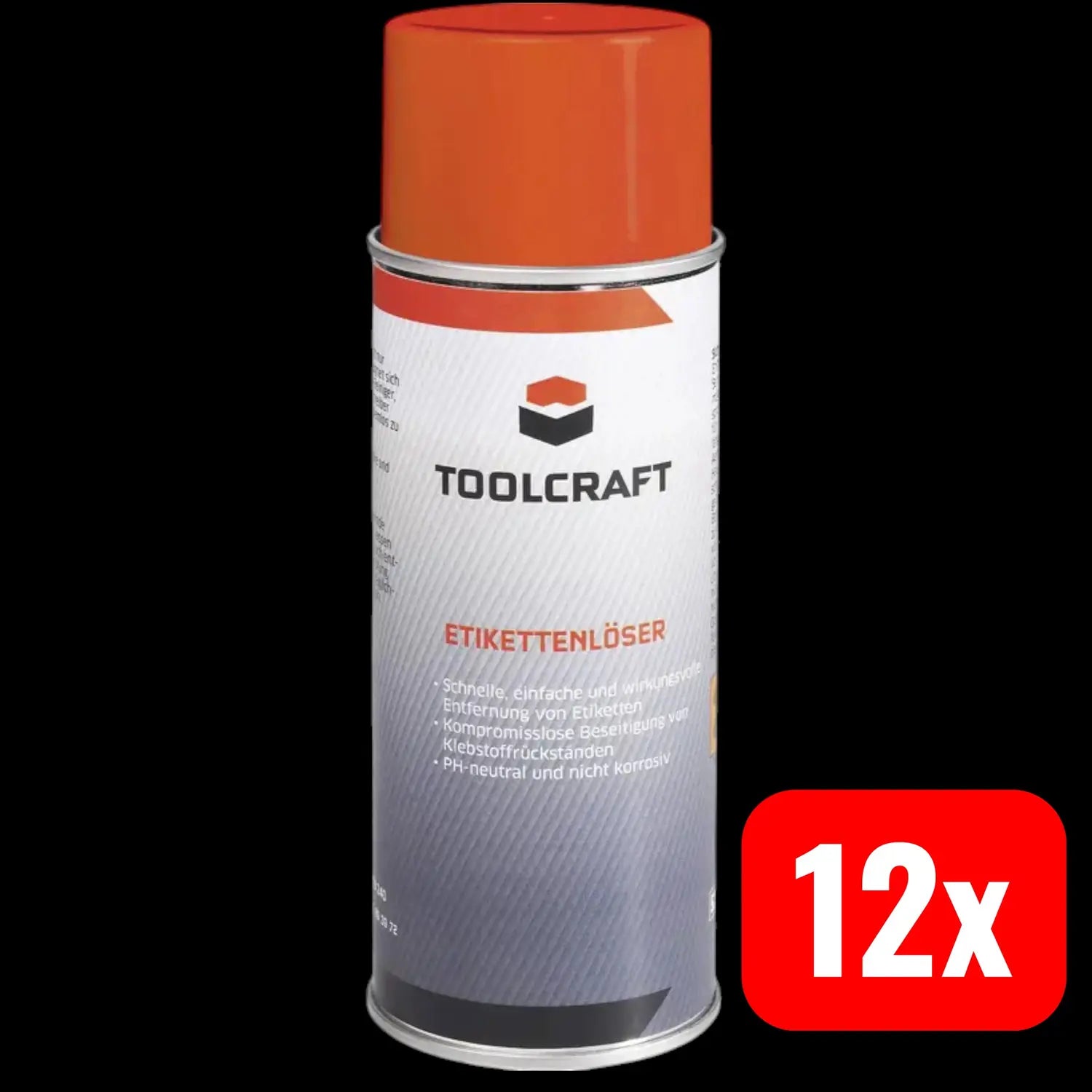 B-Ware Toolcraft Aetl.D400 Etikettenentferner Klebstoffentferner 400ml Spray 12 Stück
