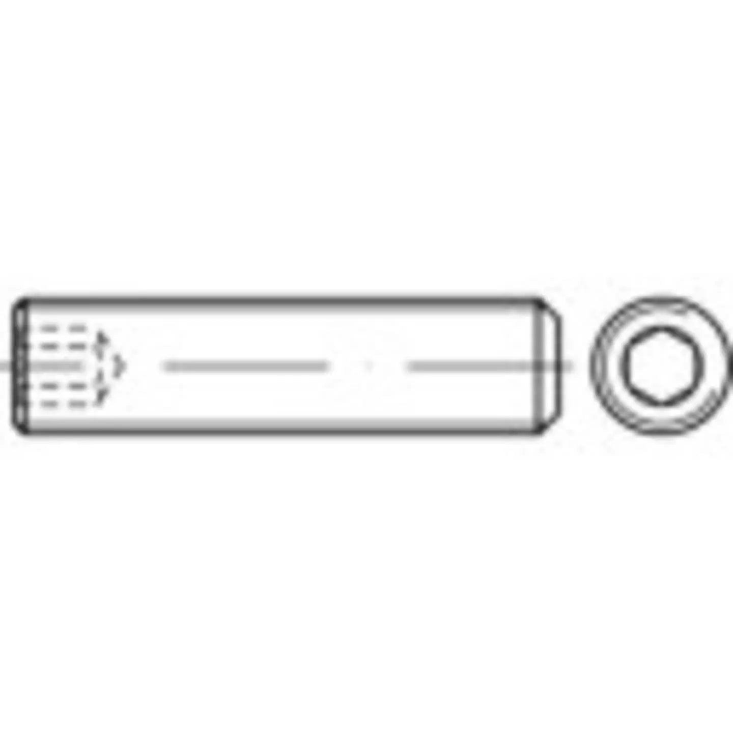 B-Ware Toolcraft Gewindestift Schraube Din913 45 H M 141520 50 Stück