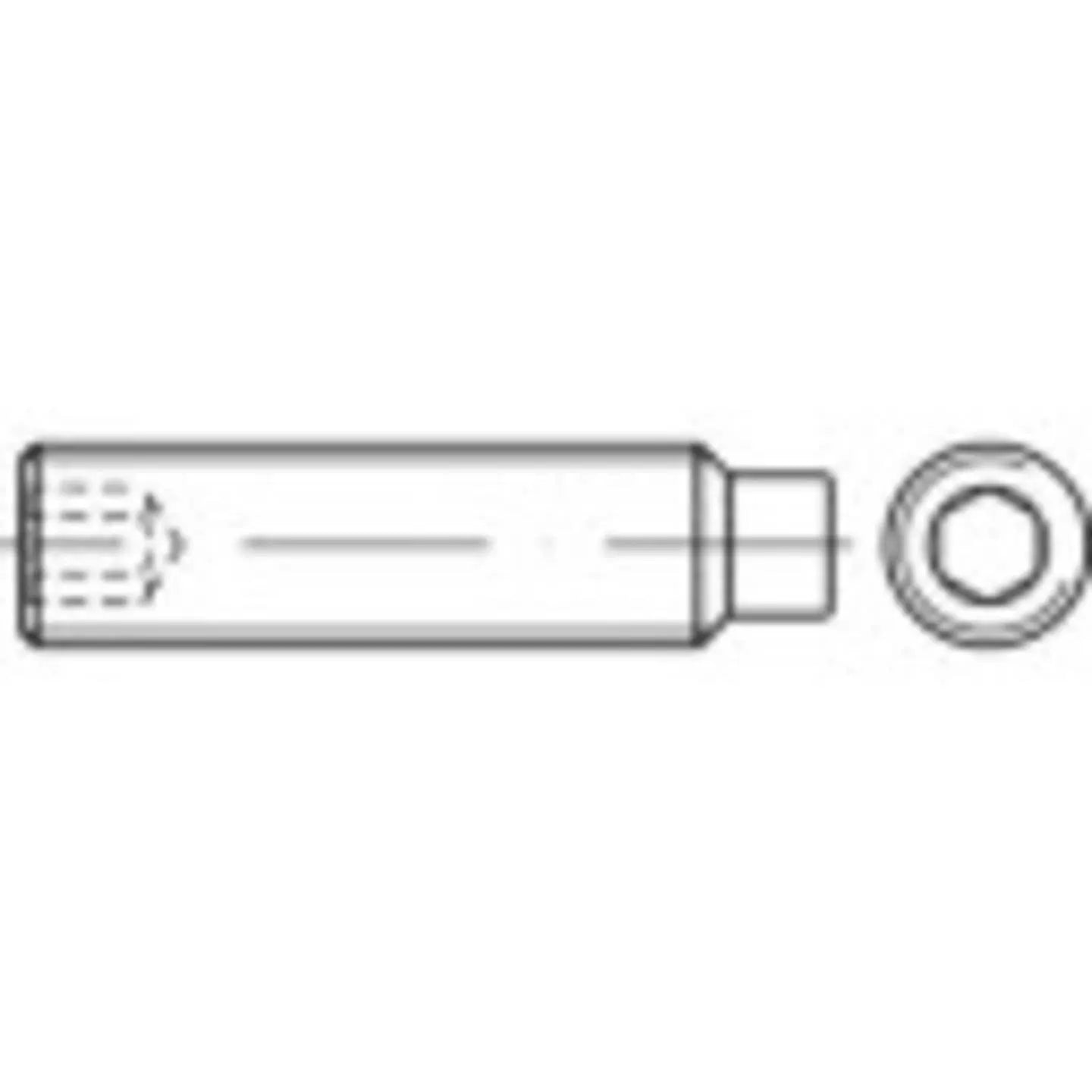 B-Ware Toolcraft Madenschraube Gewindestift Din915 Innensechskant M12x40 100 Stück