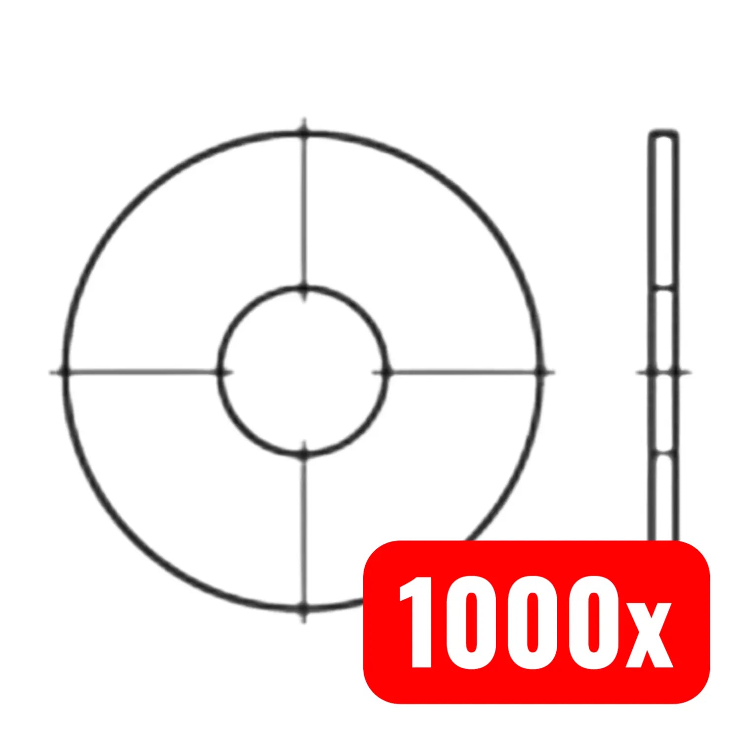 B-Ware Toolcraft Kotflügelscheiben Unterlegscheiben Stahl Galvan Verzinkt 1000 Stück