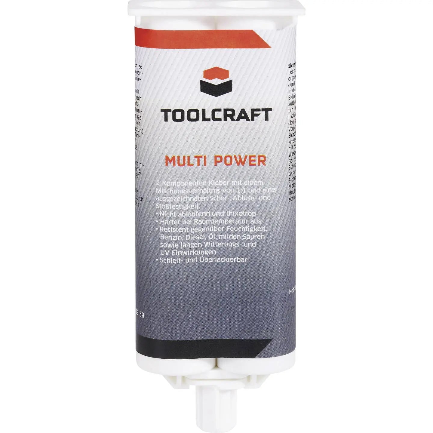 B-Ware Toolcraft Zwei Komponenten Kleber Methylacrylat Klebstoff Doppelspritze 50ml729