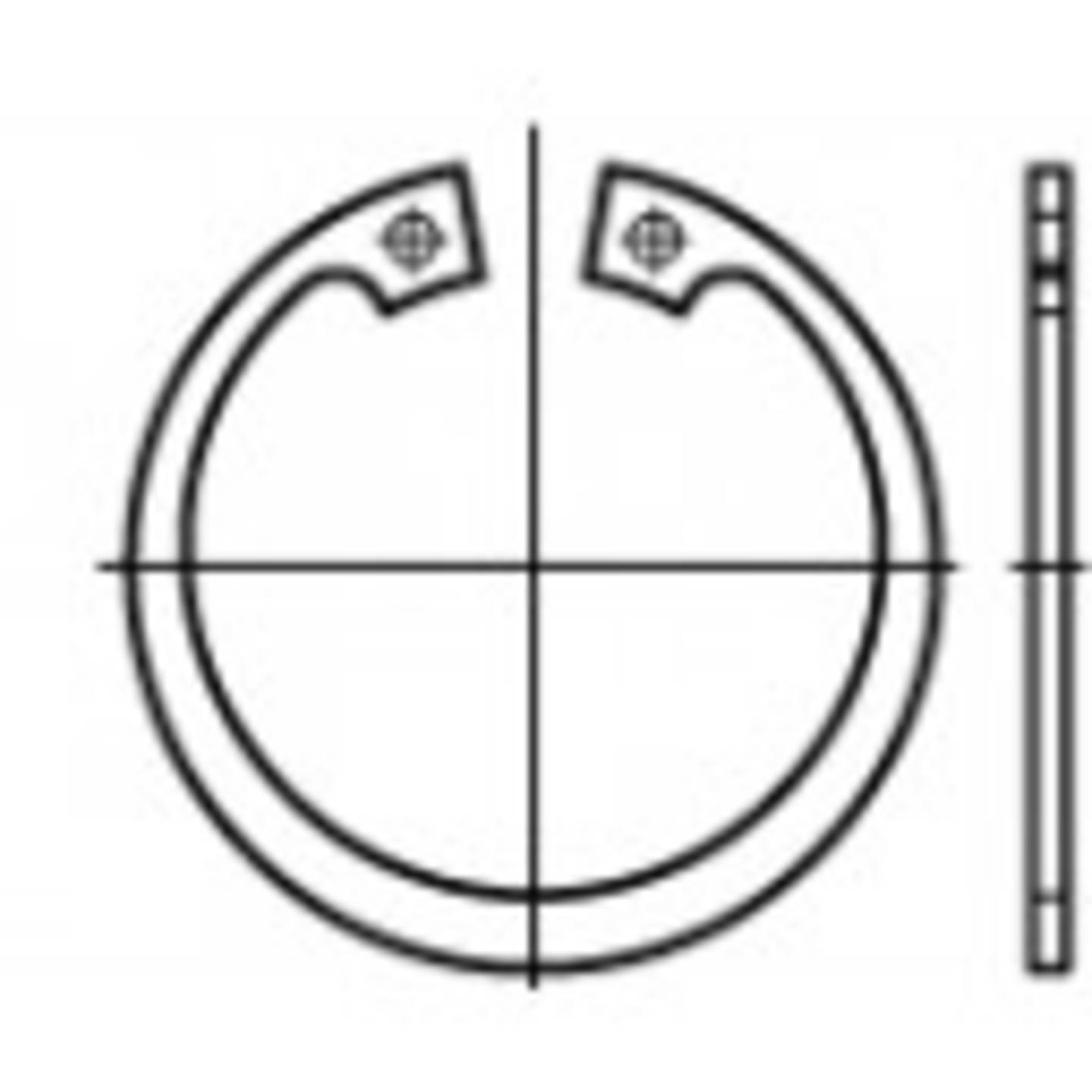 B-Ware Toolcraft Sicherungsringe Sprengring Din472 Federstahl 54x2 Bohrung Werkzeug