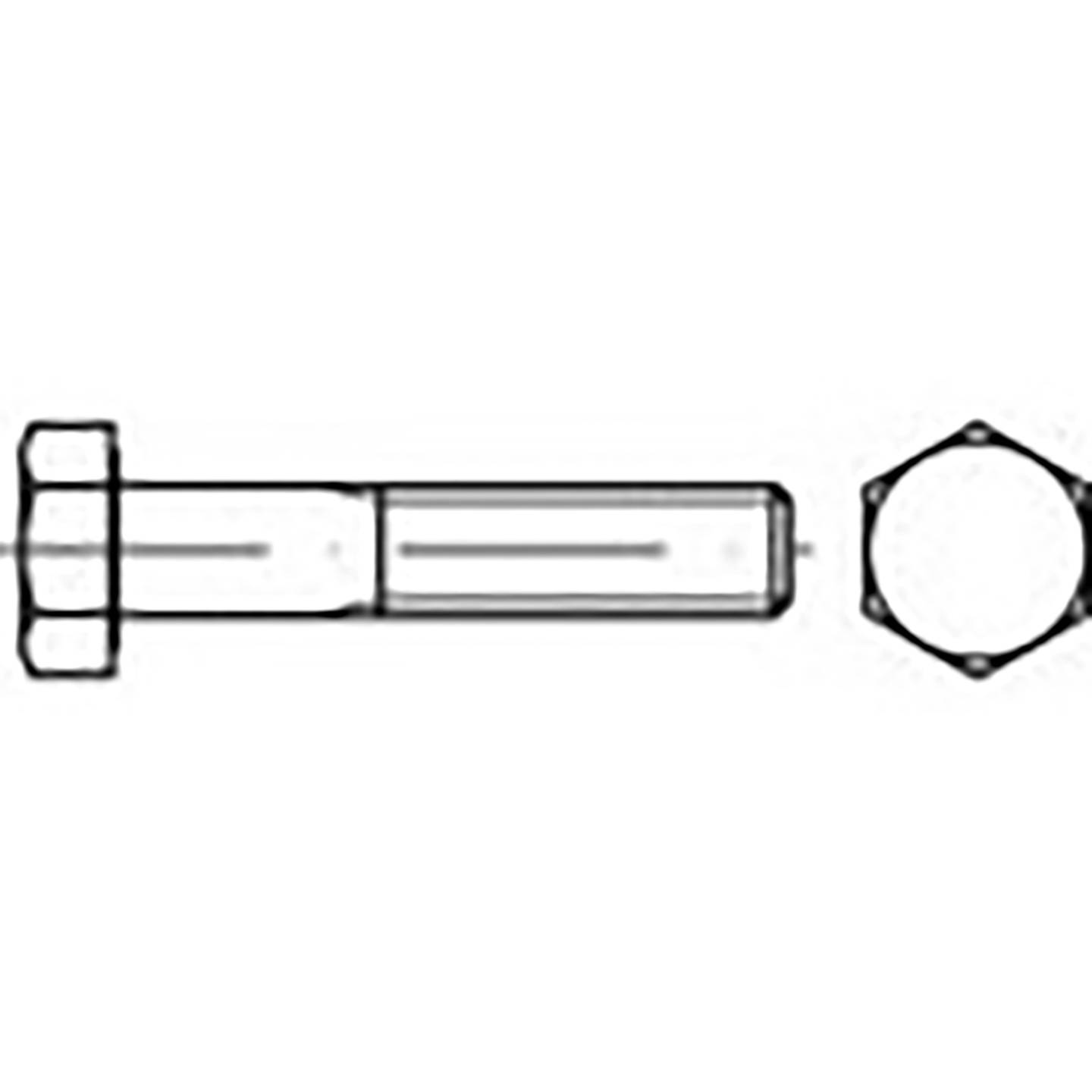 B-Ware Toolcraft Sechskantschraube Schraube M12 Feingewinde 65mm Stahl Din960 50 St