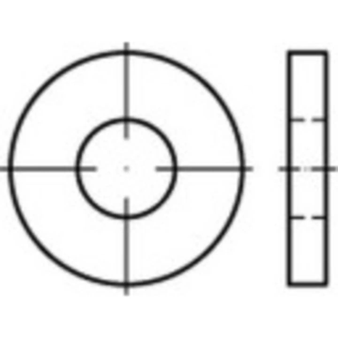 B-Ware Toolcraft Unterlegscheibe Beilagscheibe Edelstahl A2 Din 7349 13 Mm 50 Stück