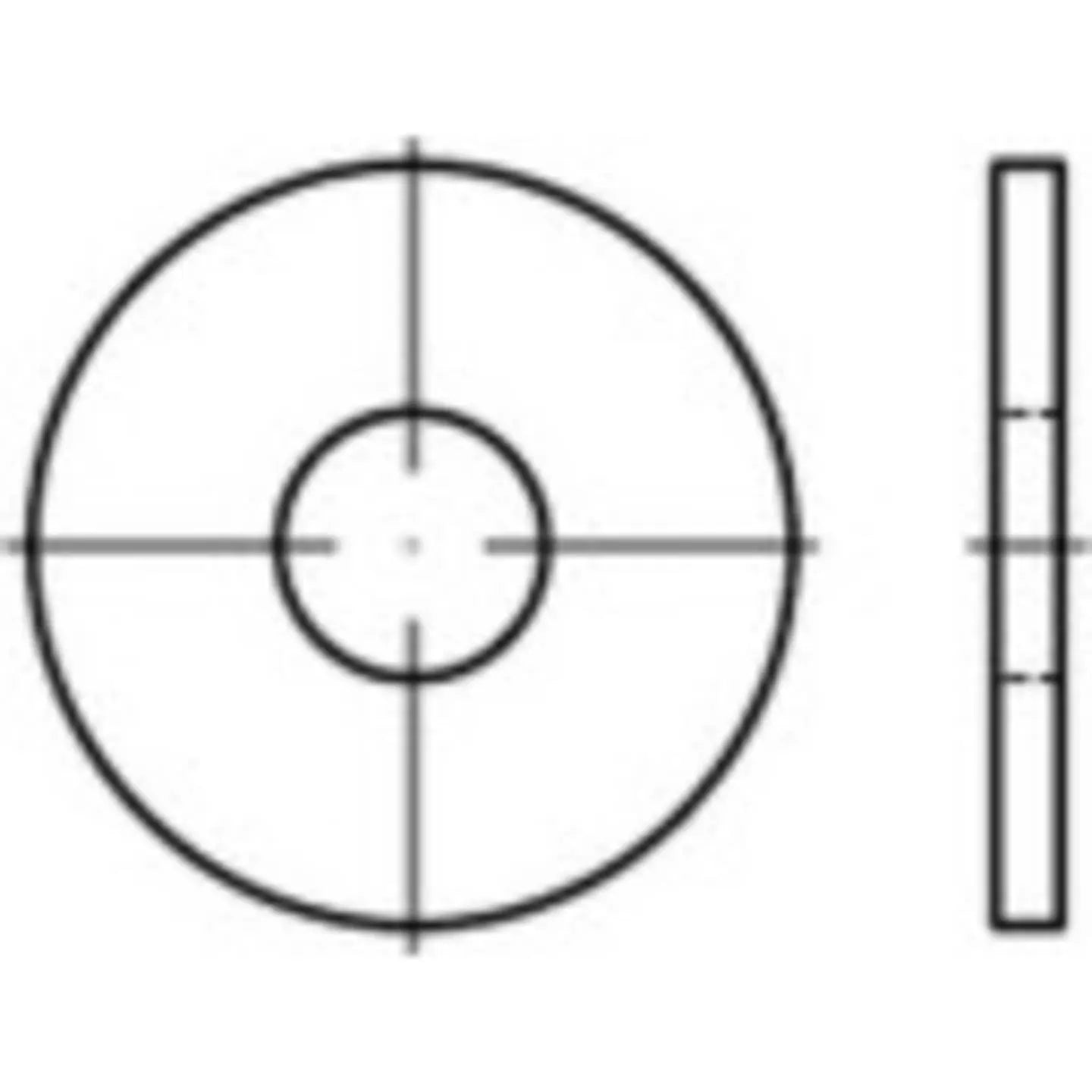 B-Ware Toolcraft Unterlegscheiben 100 St. Innen Durchmesser: 6.4 Mm Din 9021 Edelstahl