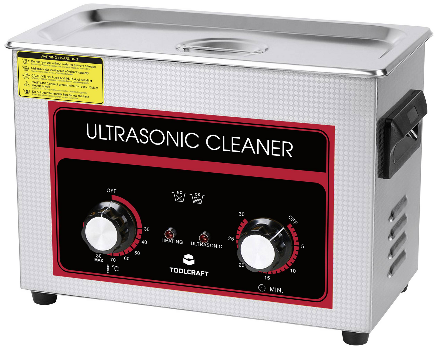 B-Ware Toolcraft Usc 450 Ultraschallreiniger Schmuck Werkstatt Bürobedarf 380 W 4.5 L