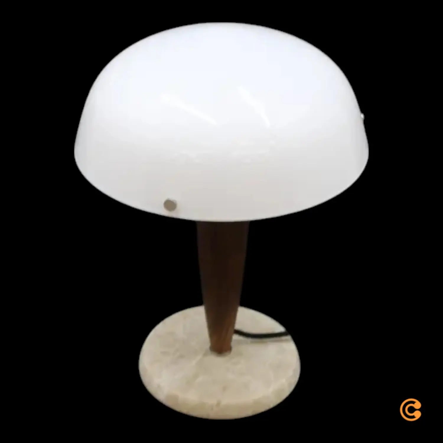 B-Ware &Tradition Tischleuchte Lampe Herman Shy3 Licht Walnuss Opalglas Siehe Text/Foto