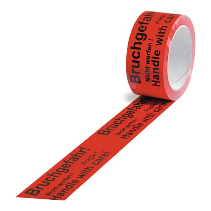 Trans Pak Warn Klebebänder Band Bruchgefahr 50 Mm X 66 Lfm Mit Aufdruck B-Ware
