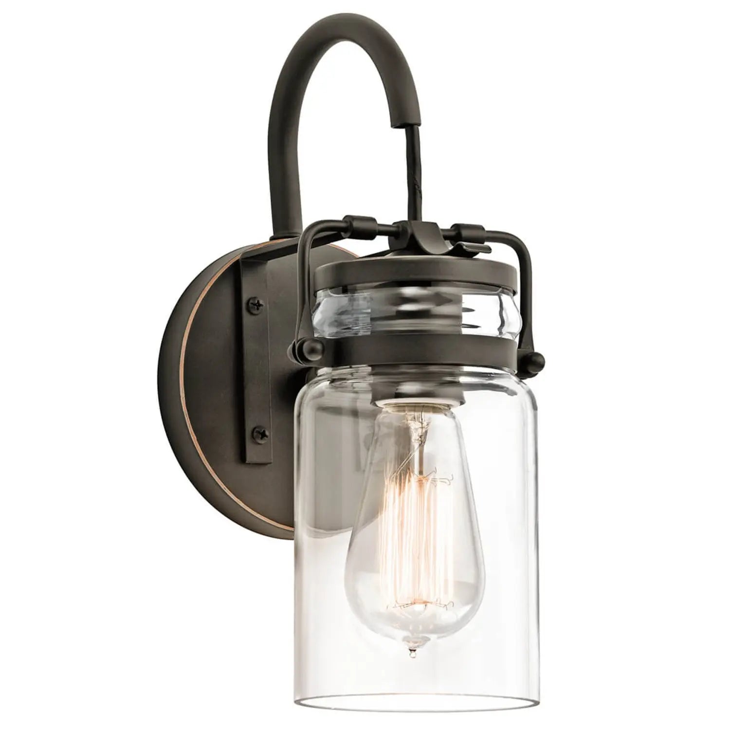 B-Ware Kichler Transparenter Schirm Wandlampe Wandleuchte Lampe Leuchte Vintage Stil402