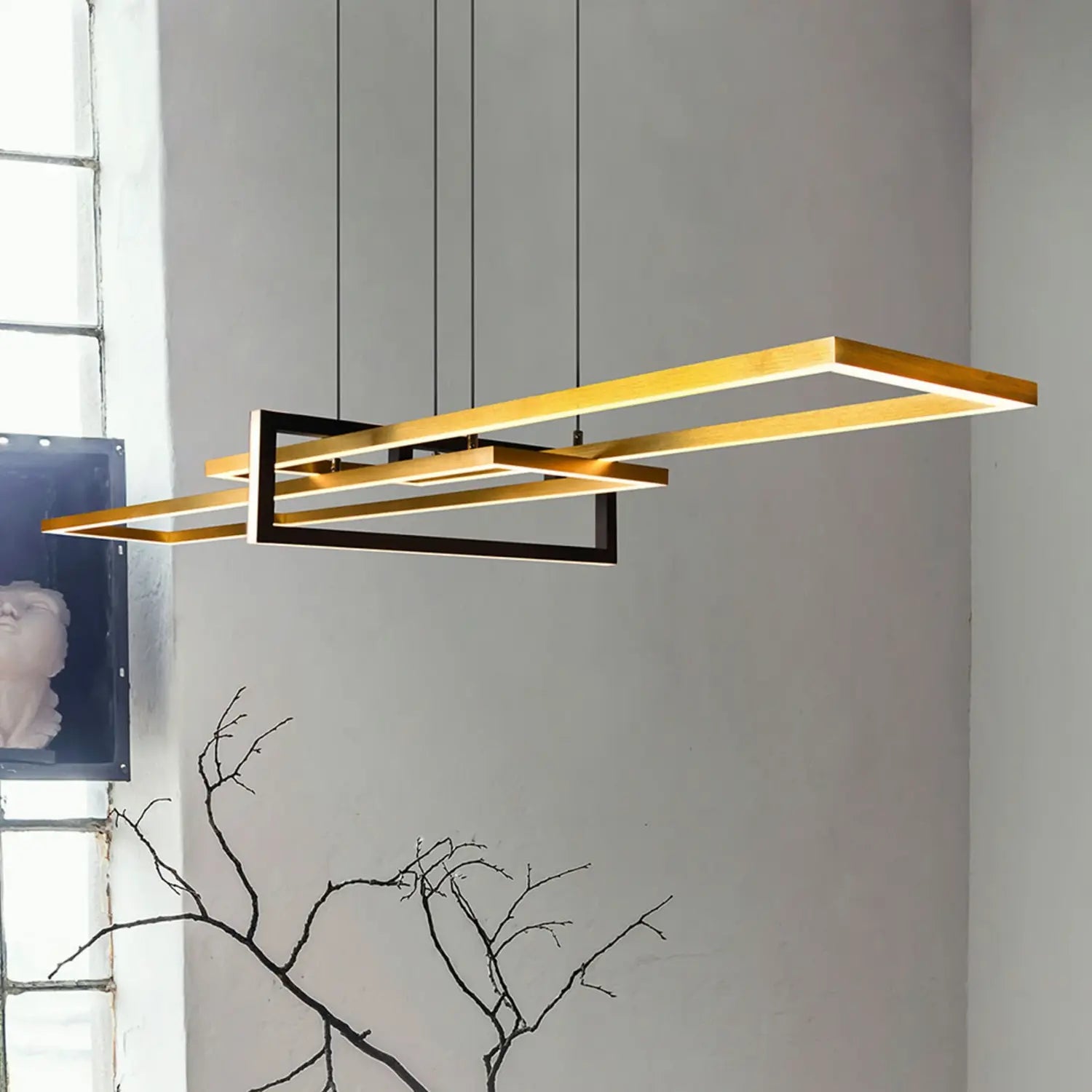 B-Ware Trio Hängeleuchte Leuchte Led Lampe Messingfarbig Salinas Pendelleuchte Messing