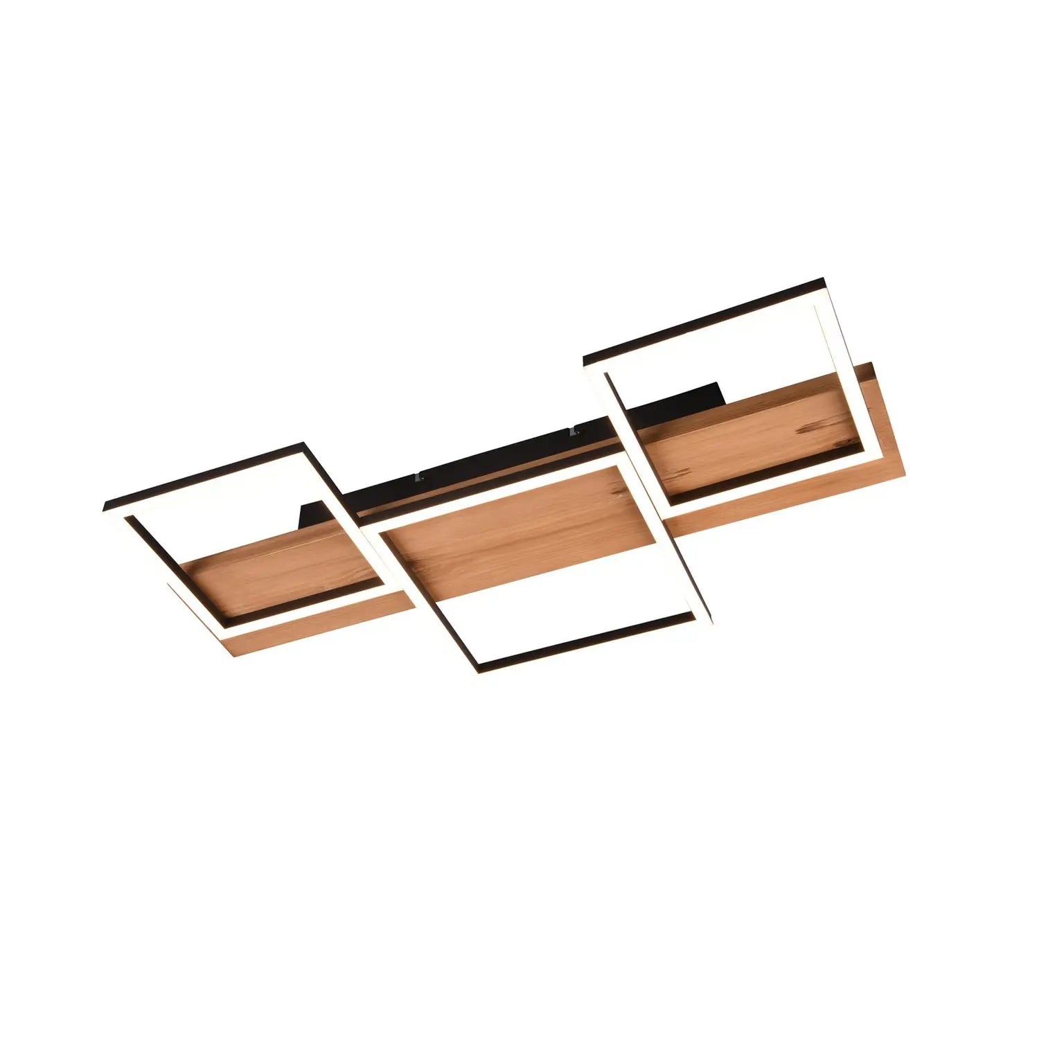 B-Ware Trio Lighting Deckenleuchte Led Deckenlampe Harper Braun Dimmbar Holz Metall
