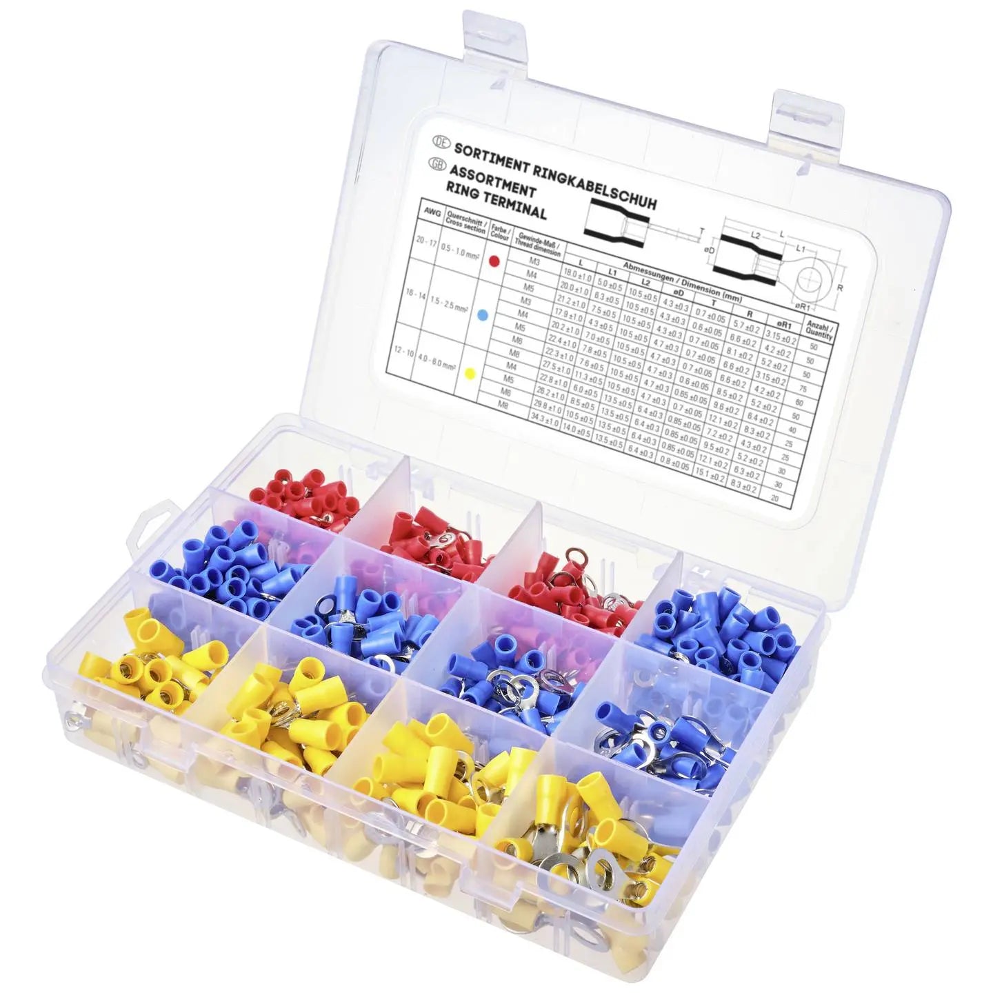 B-Ware Tru Components Ringkabelschuh Sortiment Verbinder Teilisoliert 0.5mm² 6mm² 505