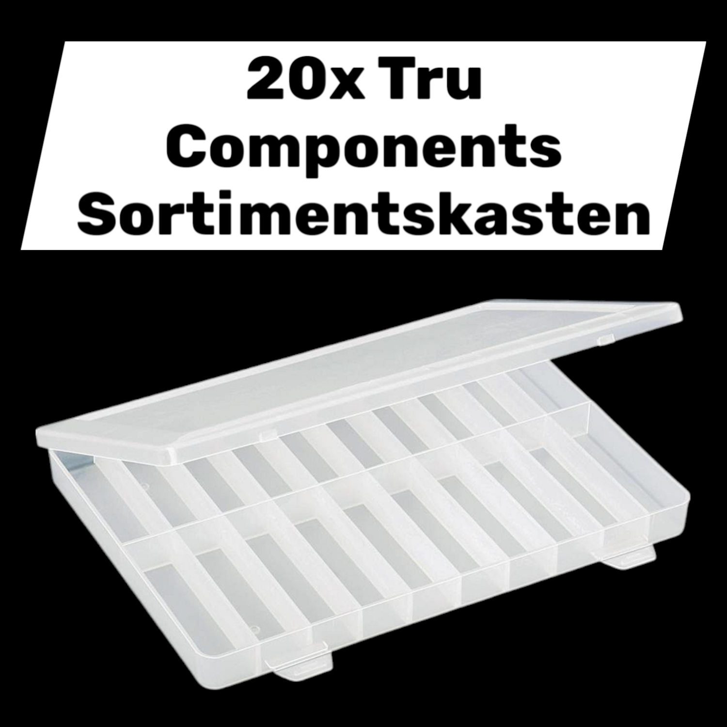B-Ware Tru Components Sortimentskasten 250 X 180 X 24 Mm Fächer 20 20 Stück