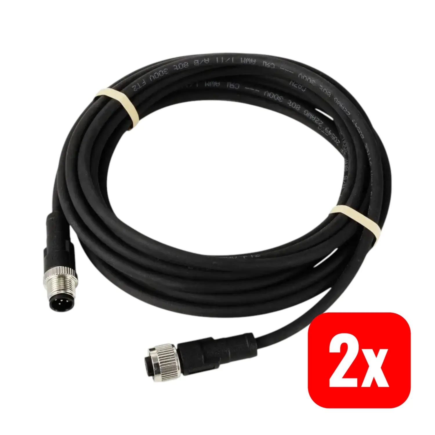 B-Ware Tru Components Sensorleitung Verlängerung Kabelleitung M12 Stecker 5m 2 Stück