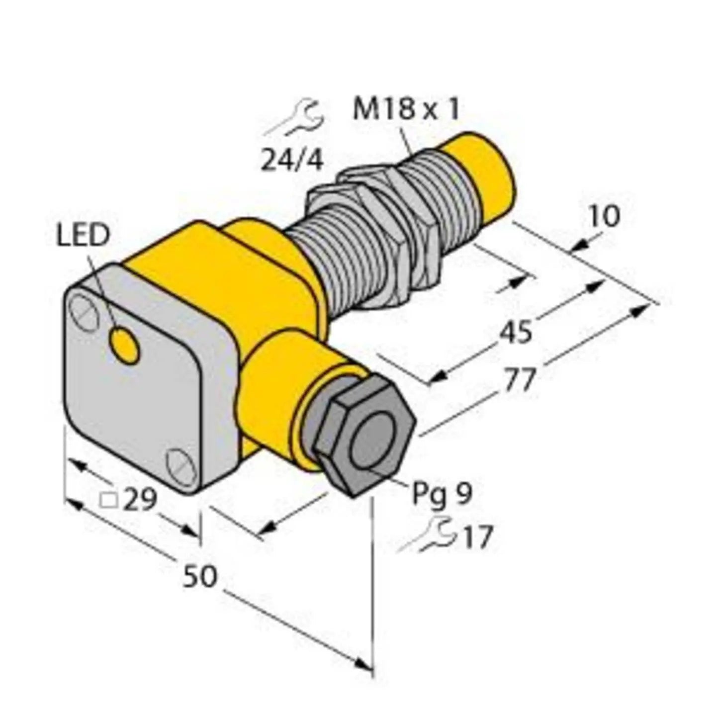 B-Ware Turck Induktiver Sensor Näherungsschalter Ni10 G18 Sk Ap6 X Pnp Klemme Metall