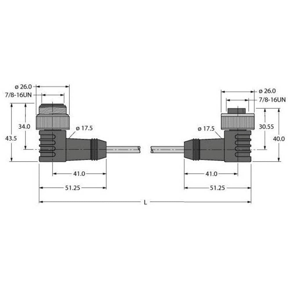 B-Ware Turck Steckverbinder Verbindungskabel Busleitung Bus System Industriekabel 2m