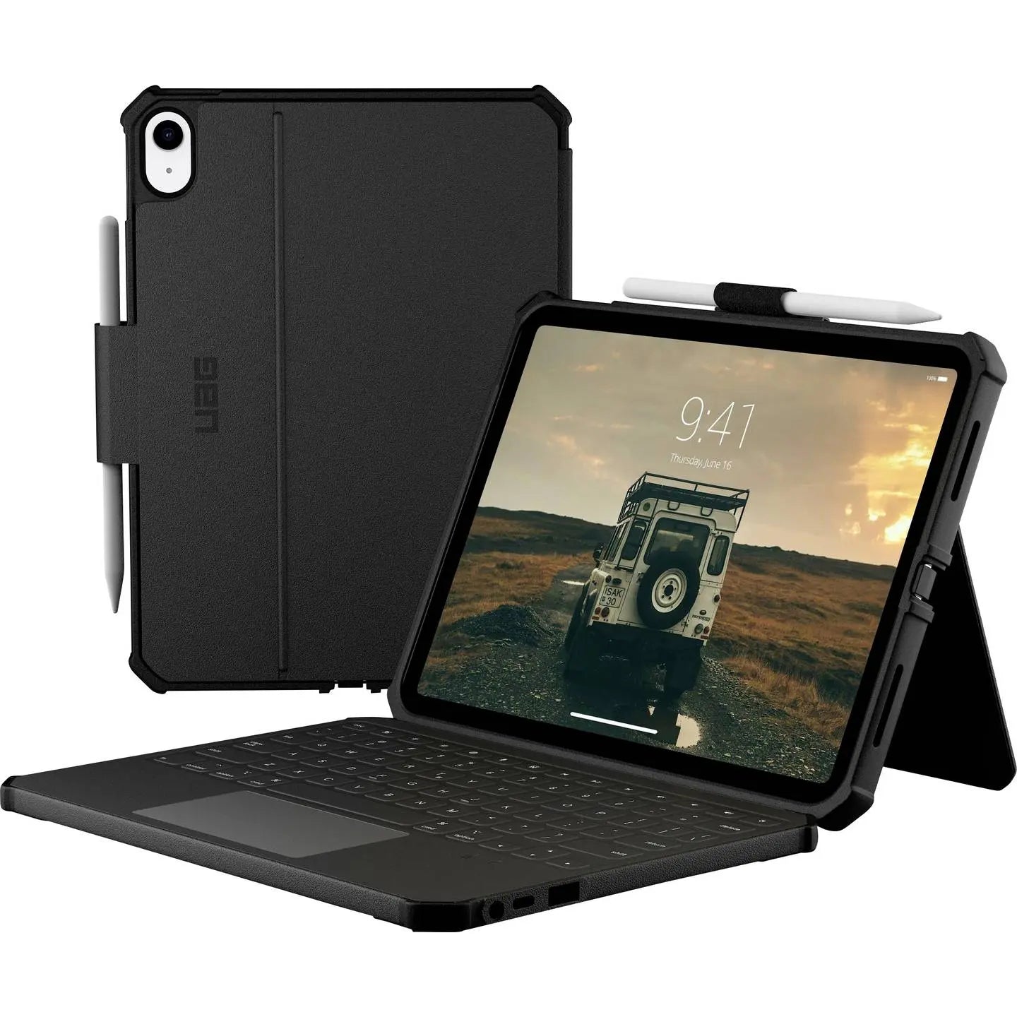B-Ware Uag Tablet Tastatur Keyboard Usb C Schwarz Apple I Pad Qwertz Bluetooth Hülle
