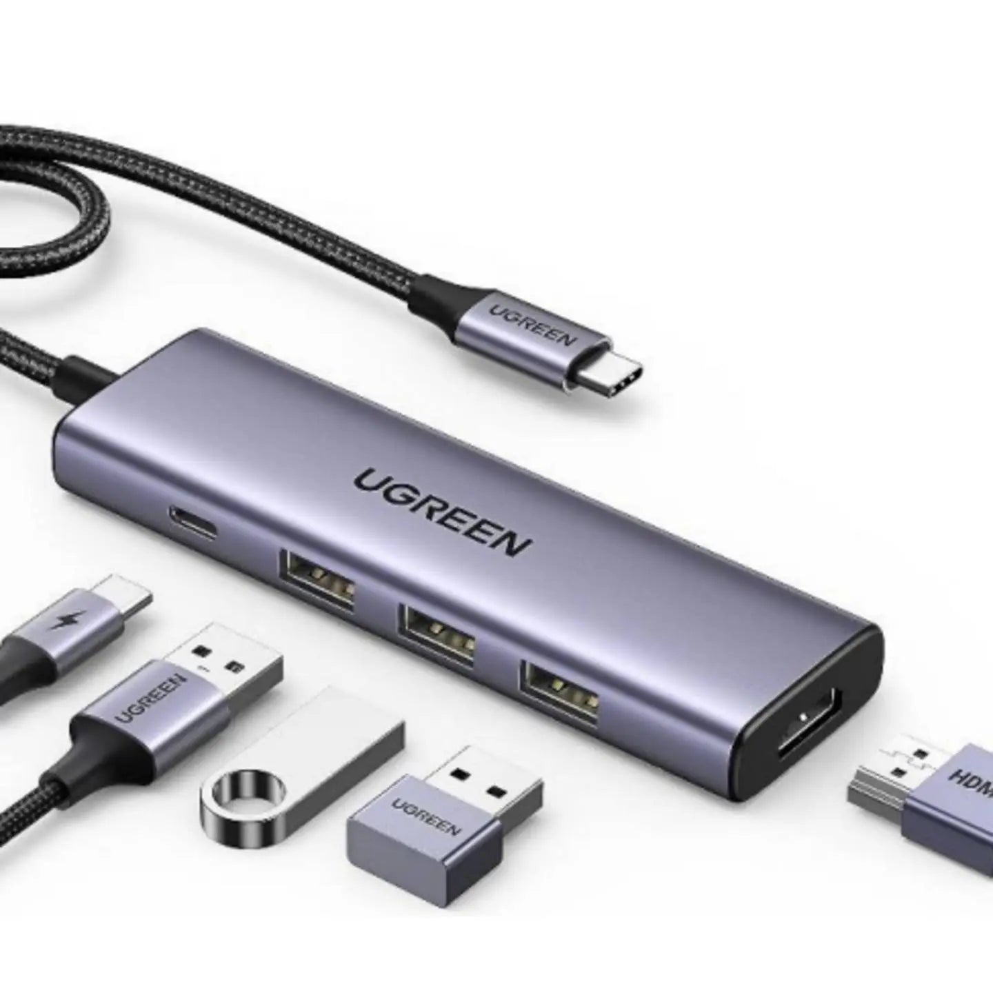 B-Ware Ugreen Dockingstation Usb C Hub Universal Aluminium Usb 3.0 Hdmi Power Delivery