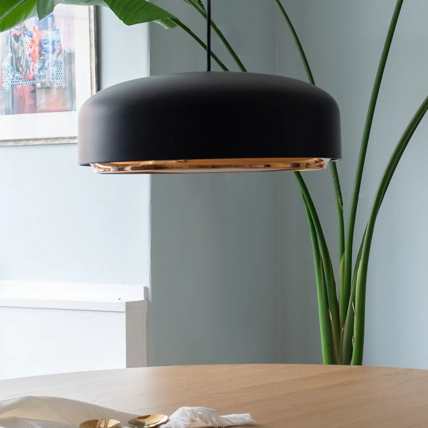 B-Ware Umage Hängeleuchte Led Pendelleuchte Hazel Schwarz Messing Aluminium ø 40 Cm