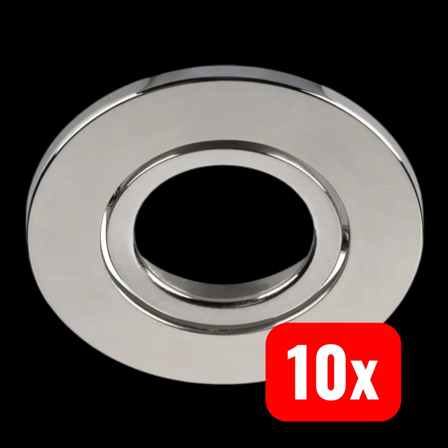 B-Ware Slv Abdeckung Hülle Downlight Aluminium Grau Universal Ip20 Rund 88 Mm 10 Stück