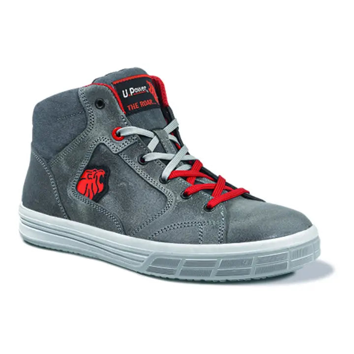 B-Ware U Power Sicherheitsschnürstiefel Arbeitsschuh Predator Leder Grau Größe 45 S3 Src