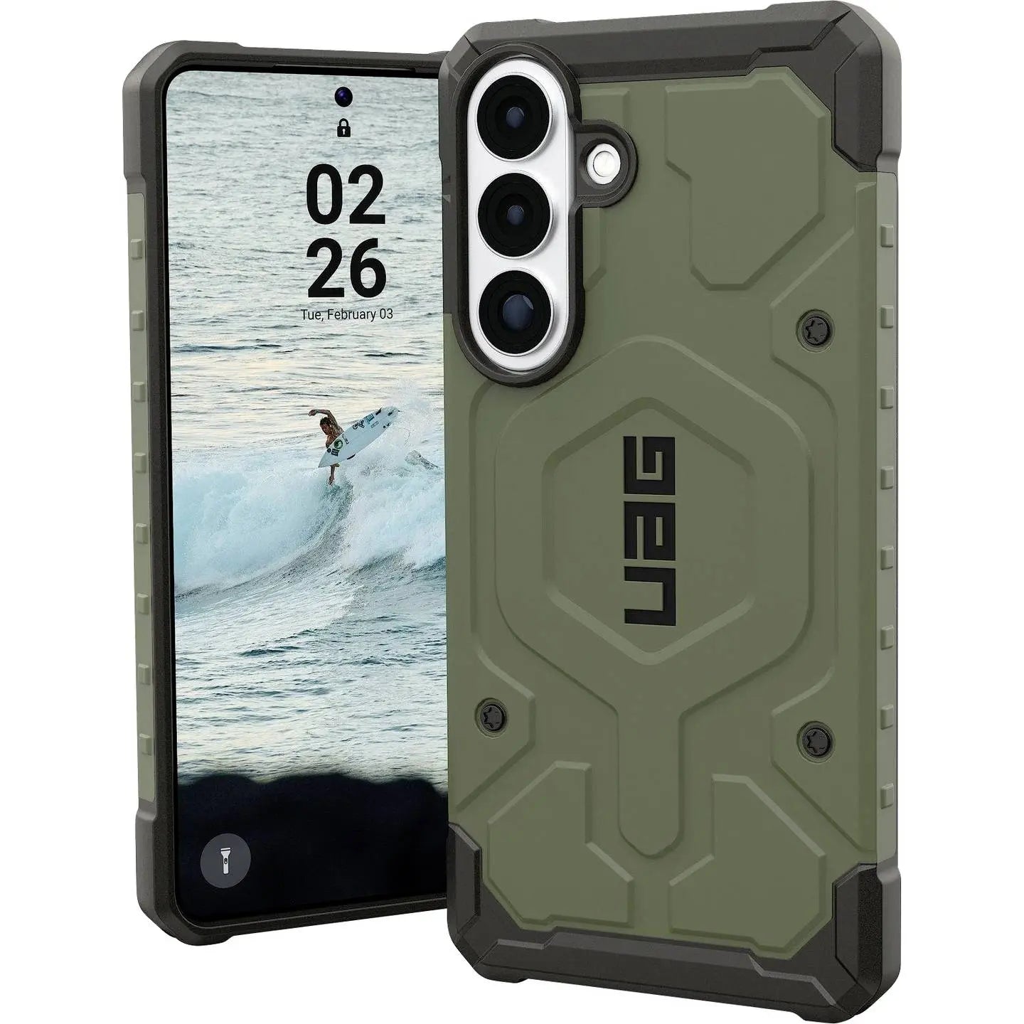 B-Ware Urban Armor Gear Case Schutzhülle Samsung Galaxy S26+ Oliv Mag Safe Pathfinder