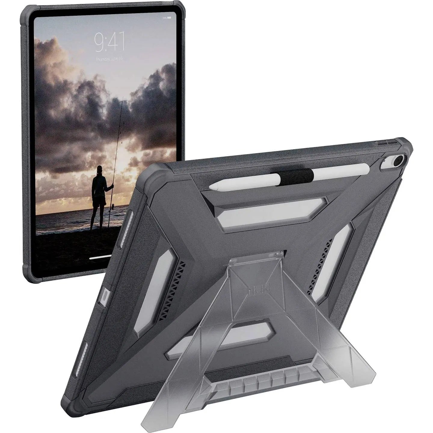 B-Ware Uag Tablet Hülle Cover Apple I Pad Air 13 Grau Schutzhülle Case Scout Plus