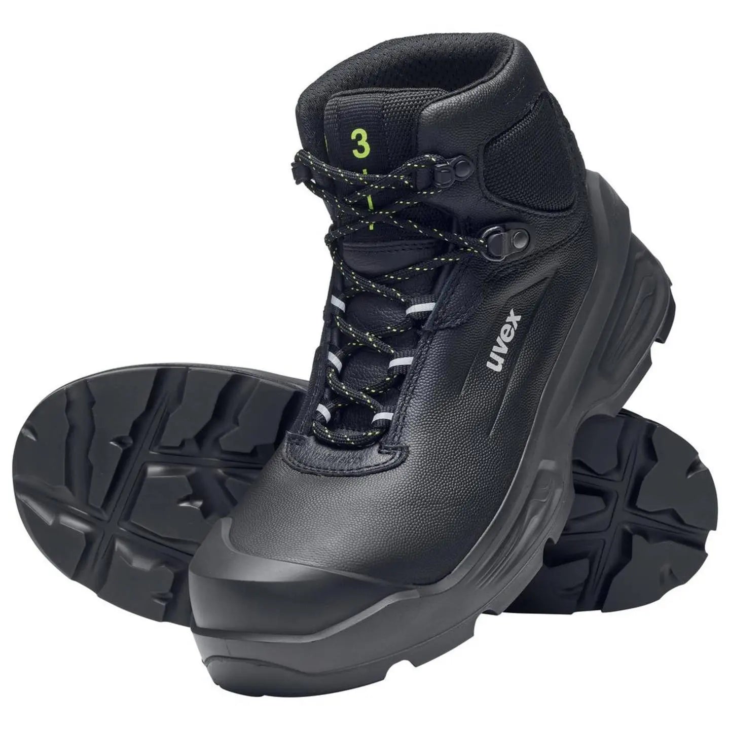 B-Ware Uvex 3 Stiefel Sicherheitsschuh S3 Schwarz Kunststoffkappe Weite 12 68743