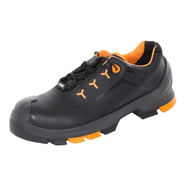 B-Ware Uvex 2 Halbschuh Sicherheitsschuh Arbeitsschuh Schwarz Orange S3 Größe 45 Herren